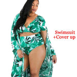 ROSIE Plus Size Floral Print Bikini & Cover Up