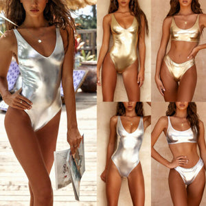 ATHENA Sexy Shiny Gold/Silver Metallic One Piece Or Two Piece Bikini